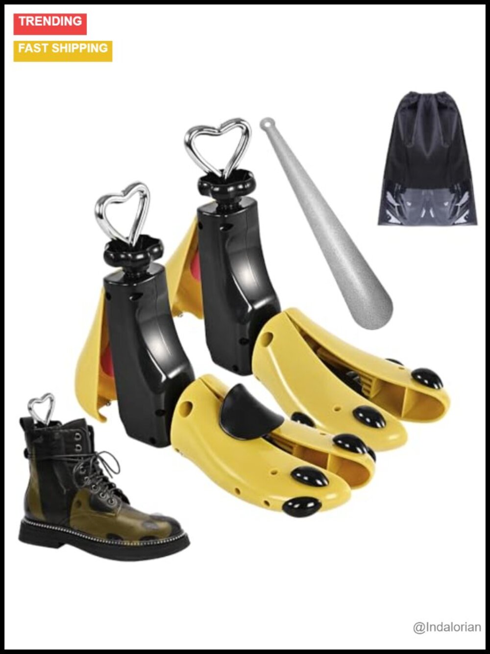Unisex Shoe & Boot Stretcher Adjustable Wide Feet Shoe Tree 2 Pc